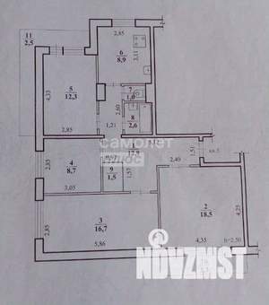 4-к квартира, вторичка, 87м2, 2/5 этаж